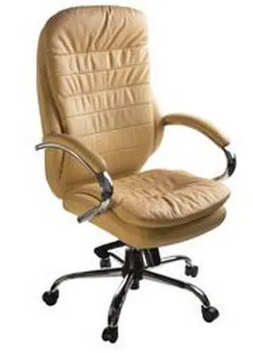 Кресло руководителя "EChair-515 ML", бежевая кожа