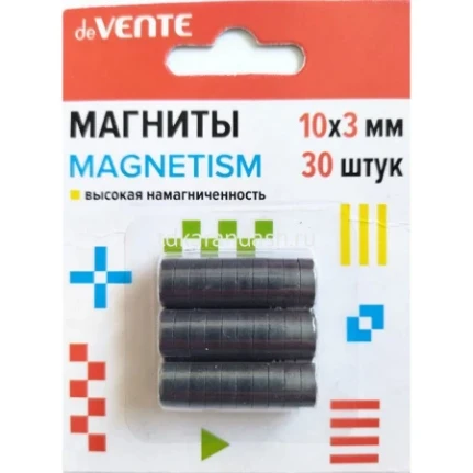 Фото для Магниты для рукоделия deVENTE Magnetism 10х3мм 30шт.ферритовые черные