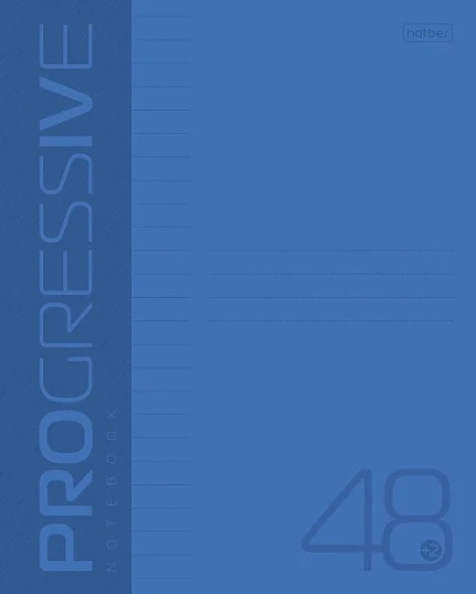 Фото для Тетрадь 48 л. линия Hatber PROGRESSIVE Синяя, пластиковая обложка