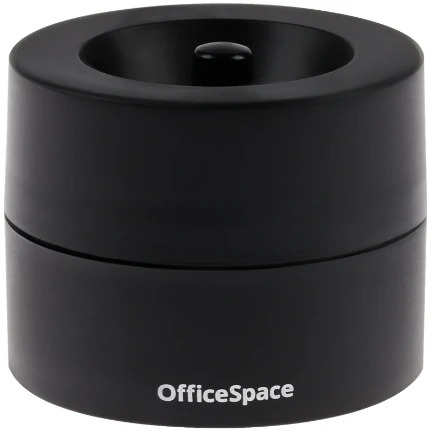 Фото для Диспенсер для скрепок магнитный OfficeSpace (без скрепок), черный