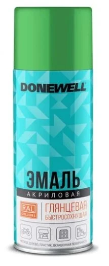 Фото для Эмаль универсальная акриловая DONEWELL RAL 6024 светло-зелёная глянцевая DW-A6024