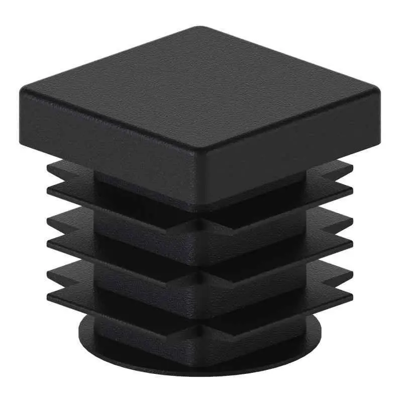 Заглушка пластиковая квадратная 18х18 мм черная "Лофт Комплект"