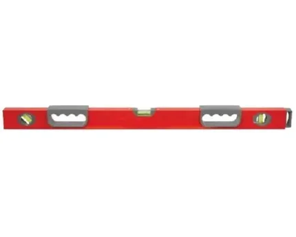 Фото для Уровень Бизон (3 глазка, красный корпус, магнитная полоса, ручки) 600 мм FIT IT 18142