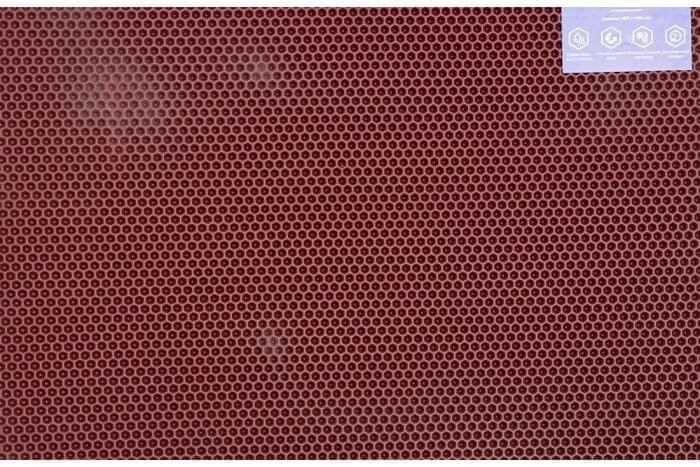 Коврик 68х120см ЭВА Соты темно-красный 1955