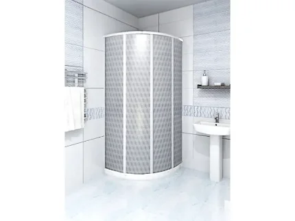 Фото для Душевое ограждение 790х790х1770 мм., цвет белый матовый "Кубы"