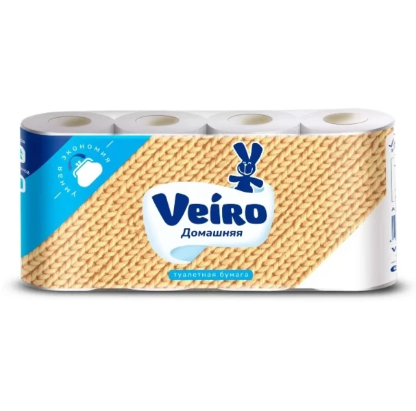 Фото для Туалетная бумага Veiro "Домашняя" 2-х слойная, 12 штук