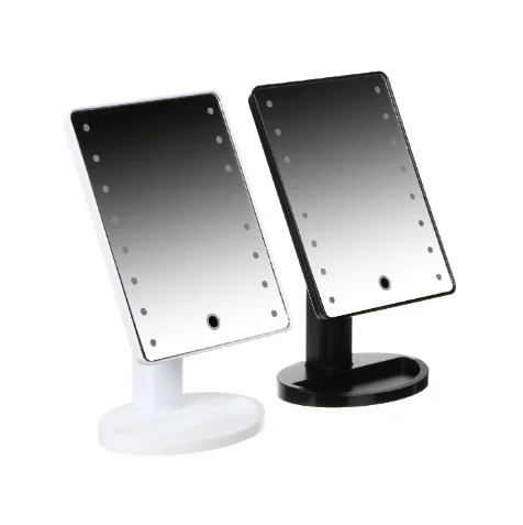 Зеркало с LED-подсветкой, 16,7х27см, 4xAAA, USB-провод, пластик, стекло, 301-256
