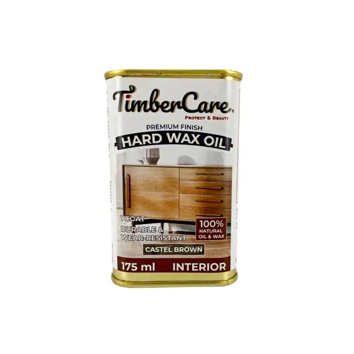 Масло защитное TIMBERCARE HARD WAX OIL с твердым воском, темно-коричневый, 0,175л, 350102
