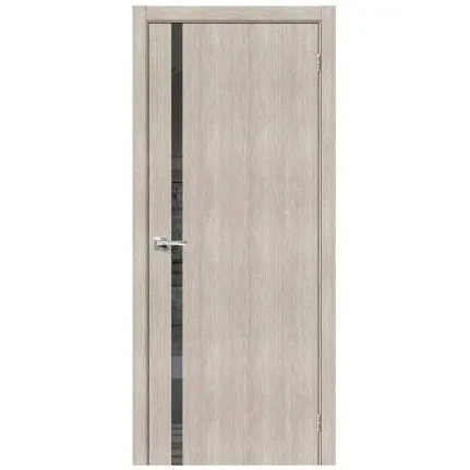 Межкомнатная дверь Браво-1.55 Cappuccino Veralinga, Mirox Grey со стеклом , 700x2000