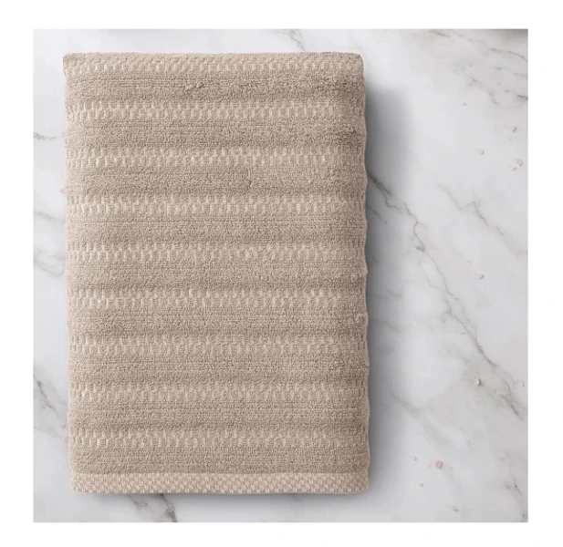 Фото для Полотенце 70х140см Verossa МХ45 Wave&pixels кофе/белый