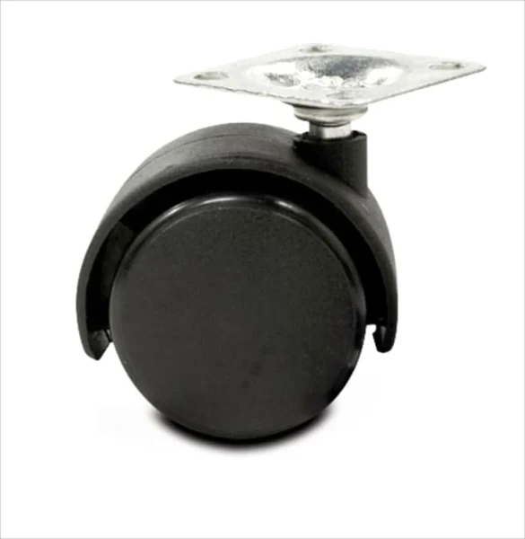 Фото для Опора колесная с площадкой d&#x3D;50мм, без стопора, пластик, черный