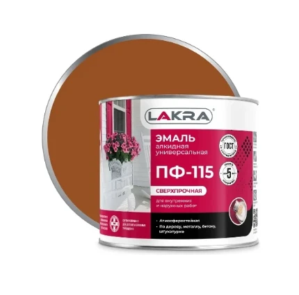 Фото для Эмаль Лакра ПФ-115 1 кг коричневая