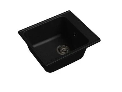 Фото для Кухонная мойка GranFestQuarz GF-Z17 420х480 мм, цвет черный 