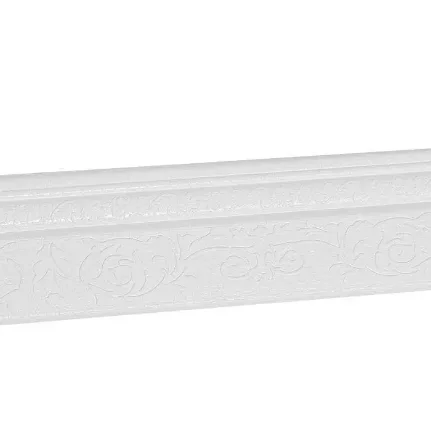 ПВХ плинтус 3D белый с узором, 2,3 м ,самоклеящийся, 6988864