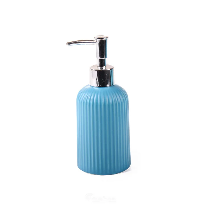 Дозатор для мыла Плиссе синий матовый CE1610LA-LD / керамика