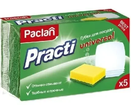 Фото для Губки для посуды Paclan Practi Universa 5 шт