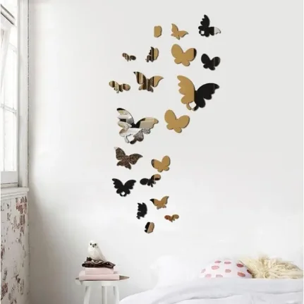 Фото для Декор настенный "Бабочки", из акрила, 20 элементов, от 3.9 х 2.8 см до 14.7 х 11.5 см
