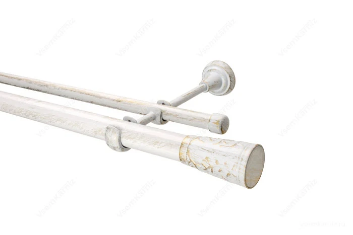 karniz_dvukhryadnyy_sostavnoy_vizantiya_320_sm_belyy_zoloto_patina