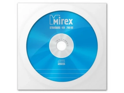 Фото для Диск CD-R 700Mb 48x Mirex Standart в бумажном конверте с окном UL120051A8C/51A8Q