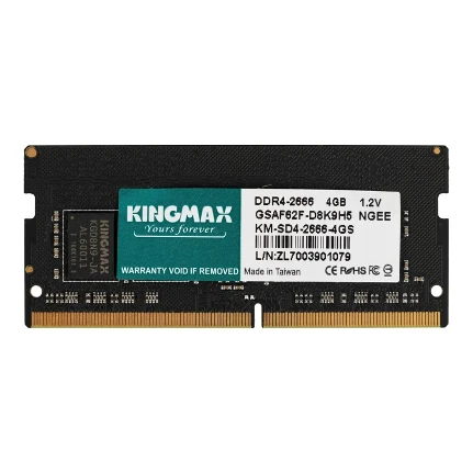 Фото для Память SO-DIMM DDR4 4Gb 2666MHz Kingmax KM-SD4-2666-4GS RTL CL19 1.2В