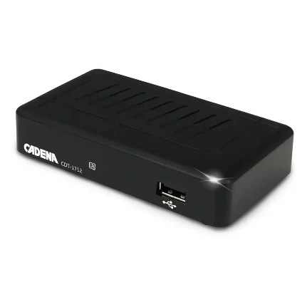 Фото для Цифровой ресивер DVB-T2 Cadena CDT-1712 (TC) DVB-T, DVB-T2, HDMI, USB, пластиковый корпус, черный