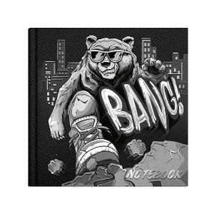 Фото для БЛОКНОТ СКЛЕЙКА А6 48Л ФЕНИКС+ МБ ТИСНЕНИЕ ФОЛЬГОЙ ГЛЯНЦ ЛАМ (67703, КРУТОЙ ГРИЗЛИ)