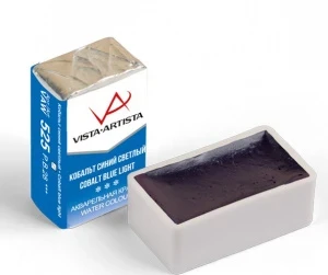 Фото для АКВАРЕЛЬ VISTA-ARTISTA 525 КОБАЛЬТ СИНИЙ СВЕТЛЫЙ КЮВЕТА 2,5МЛ