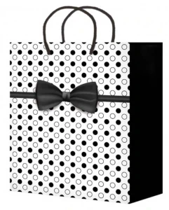 Фото для ПАКЕТ ПОДАРОЧНЫЙ 18*23*8СМ "ЧЁРНЫЙ БАНТ"