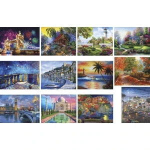 Фото для НАБОР ДЛЯ ТВОРЧЕСТВА АЛМАЗНАЯ МОЗАИКА "LANDSCAPES" 40*50СМ