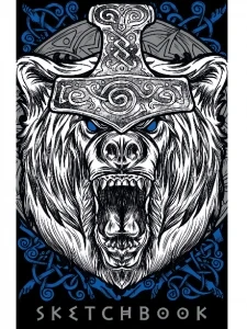 Фото для ЗАПИСНАЯ КН СКЕТЧБУК А6 64Л "КЕЛЬТСКИЕ МОТИВЫ МЕДВЕДЬ" 120Г/М2 7БЦ