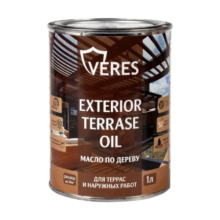 Фото для Масло для дерева Veres Exterior Terrase Oil, 1 л, белое