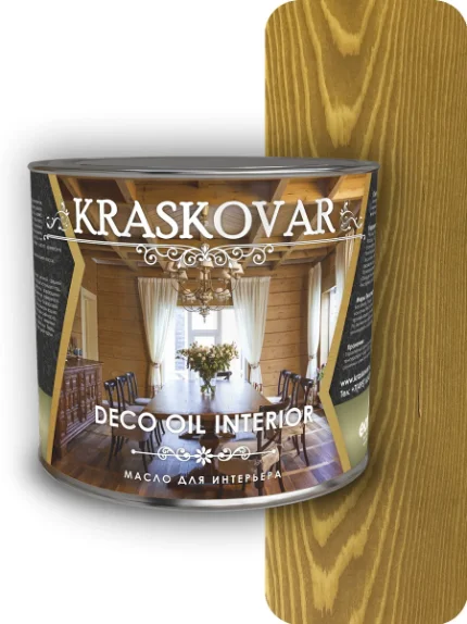 Масло для интерьера Kraskovar Deco Oil Interior Дуб 2,2 л