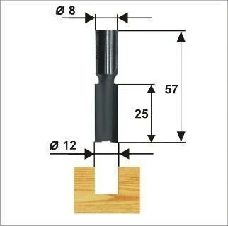 Фото для Фреза пазовая прямая D12, H25, L57//Энкор