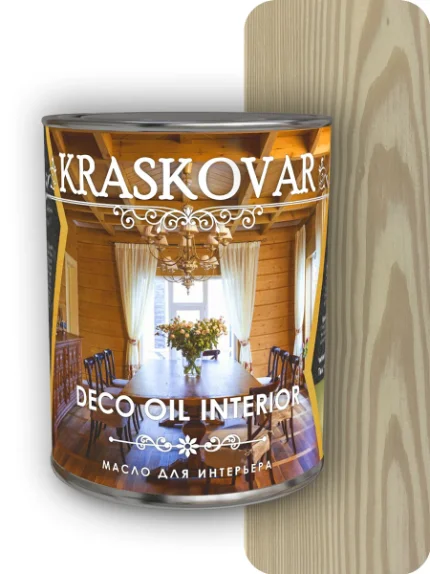 Фото для Масло для интерьера Kraskovar Deco Oil Interior белый 0,75 л