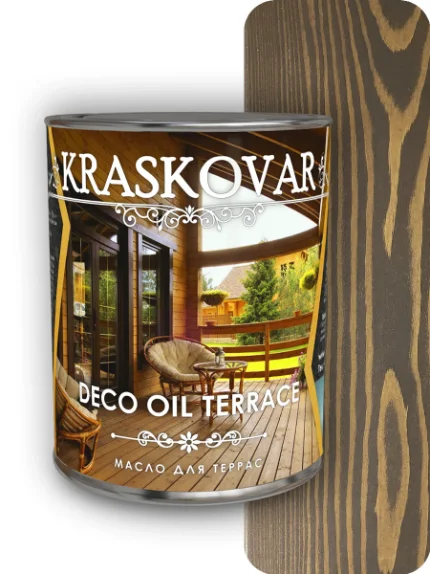 Фото для Масло для террас Kraskovar Deco Oil Terrace Палисандр 0,75 л