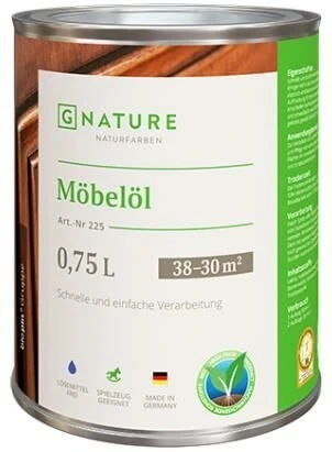 Фото для Масло для мебели 225 бесцветное 0,75 л//GNatare