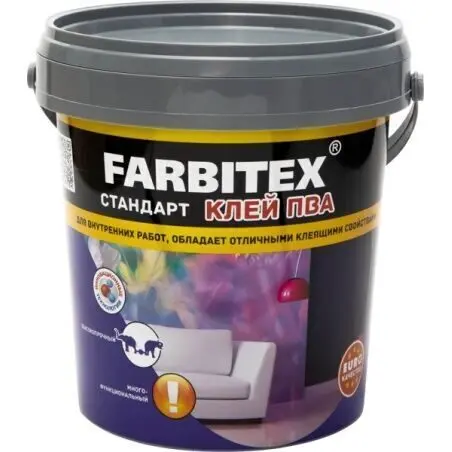 Клей ПВА Стандарт Farbitex 0,75 кг//ФАРБЕН