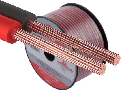 Фото для Кабель акустический красно-чёрный 2x0.75мм CCA