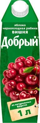 Фото для Нектар Добрый 1л Яблоко/рябина/вишня*12