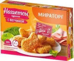 Фото для Наггетсы куриные Мираторг 300гр с ветчиной *12