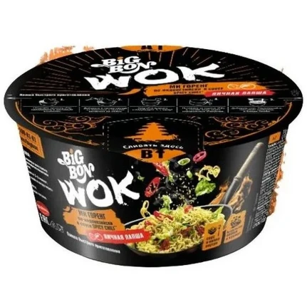 Фото для Лапша Биг Бон Вок Ми Горенг 85гр в соусе Спайси чили*24
