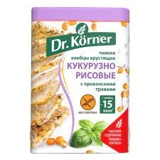 Фото для Хлебцы Доктор Кернер 100гр кукурузно-рисовый с прованскими травами*20