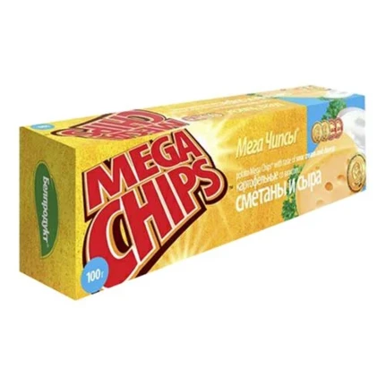 Фото для Чипсы Мега 100гр картофельные Сметана/сыр*25