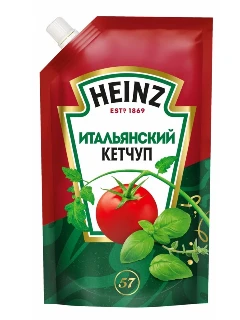Фото для Кетчуп Хайнц 320гр Итальянский дой-пак*16