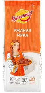 Фото для Мука Кудесница 400гр ржаная хлебопекарная обдирная*10