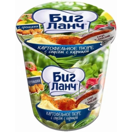 Фото для Пюре картофельное Биг Ланч 50гр курица б/п стакан*24