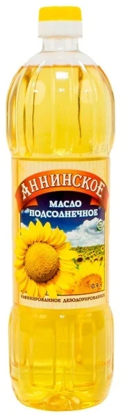 Фото для Масло Аннинское 0,9л подсолнечное раф *15