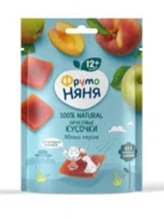Фото для Фруктовые кусочки ФрутоНяня 53гр из яблок и персиков*10