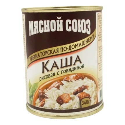 Фото для Каша Мясной союз 340г рисовая с говядиной*20