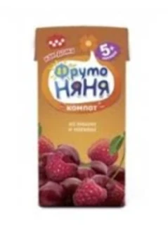Фото для Компот ФрутоНяня 500мл с вишней и малиной неосветленный *12